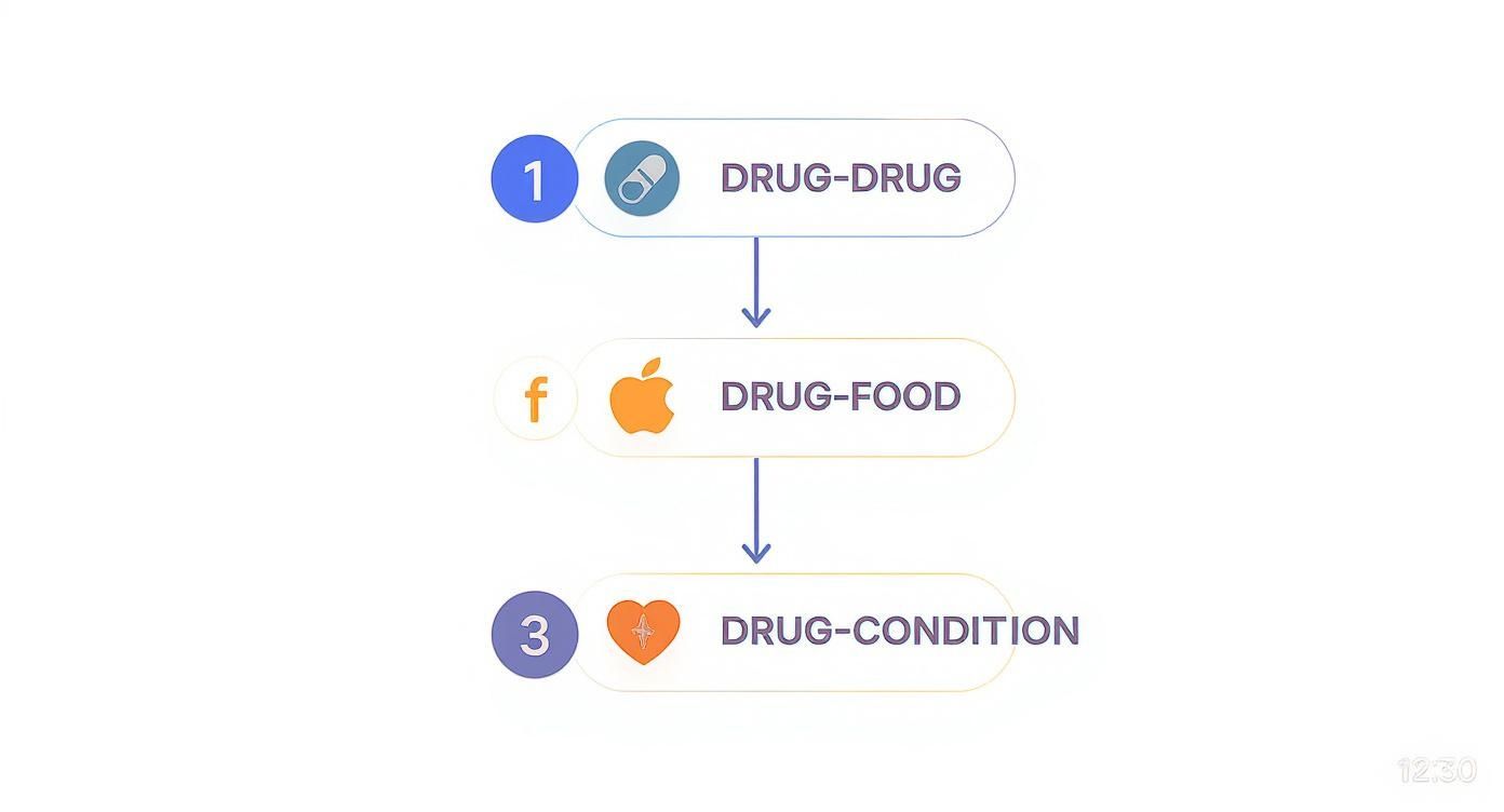 Infographic about app for drug interactions