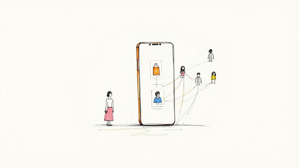 A family member helping a senior loved one organize medications and appointments.