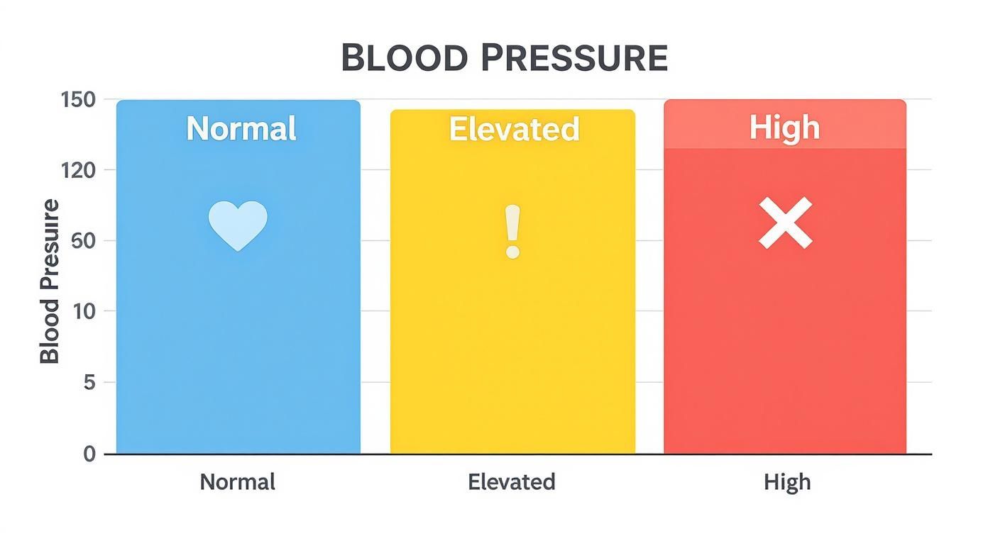 Infographic about 125 over 85 blood pressure