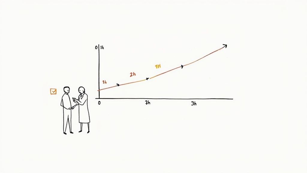 A doctor gently explaining test results to a pregnant patient.