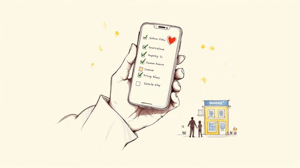 A caring hand helps an elderly person sort their daily pills.