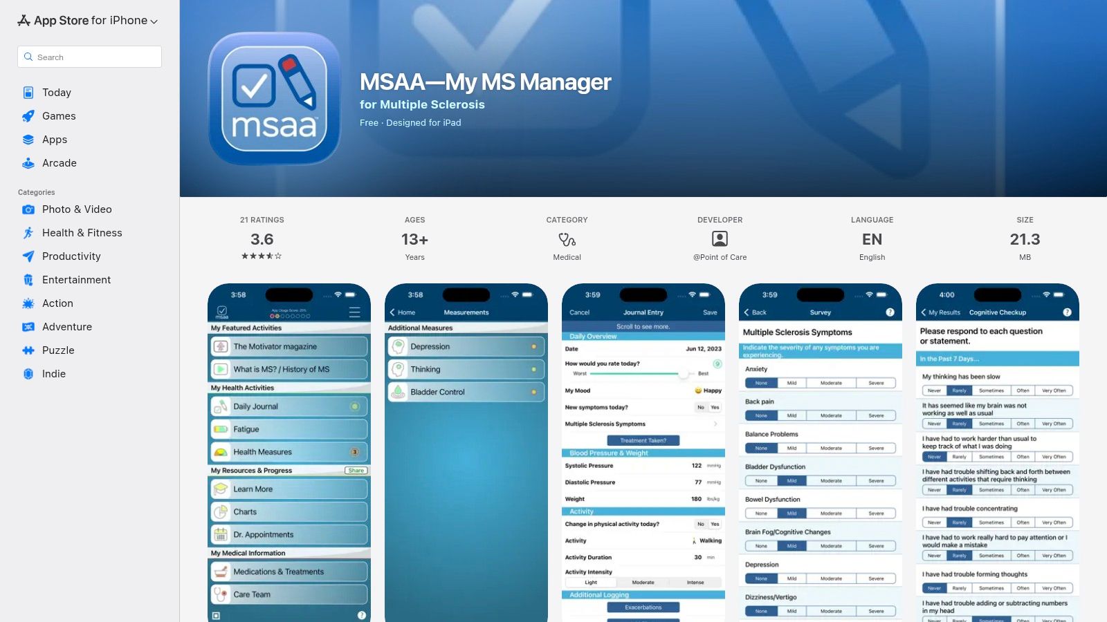Apple App Store – My MS Manager (iOS)