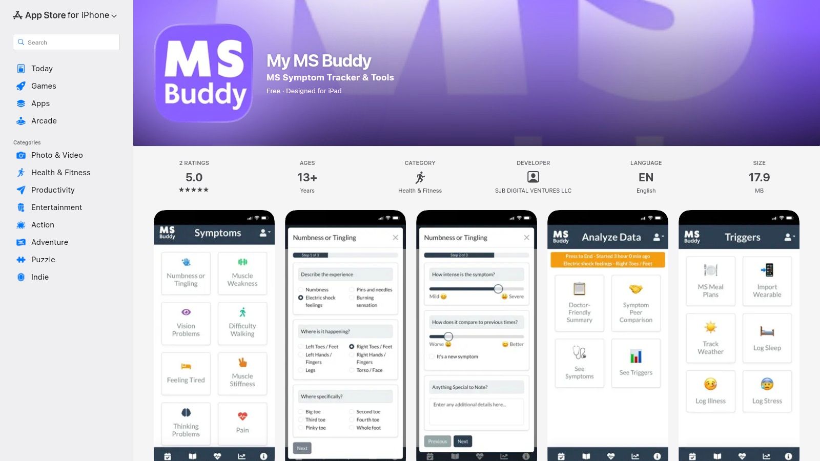Apple App Store – My MS Buddy (iOS)