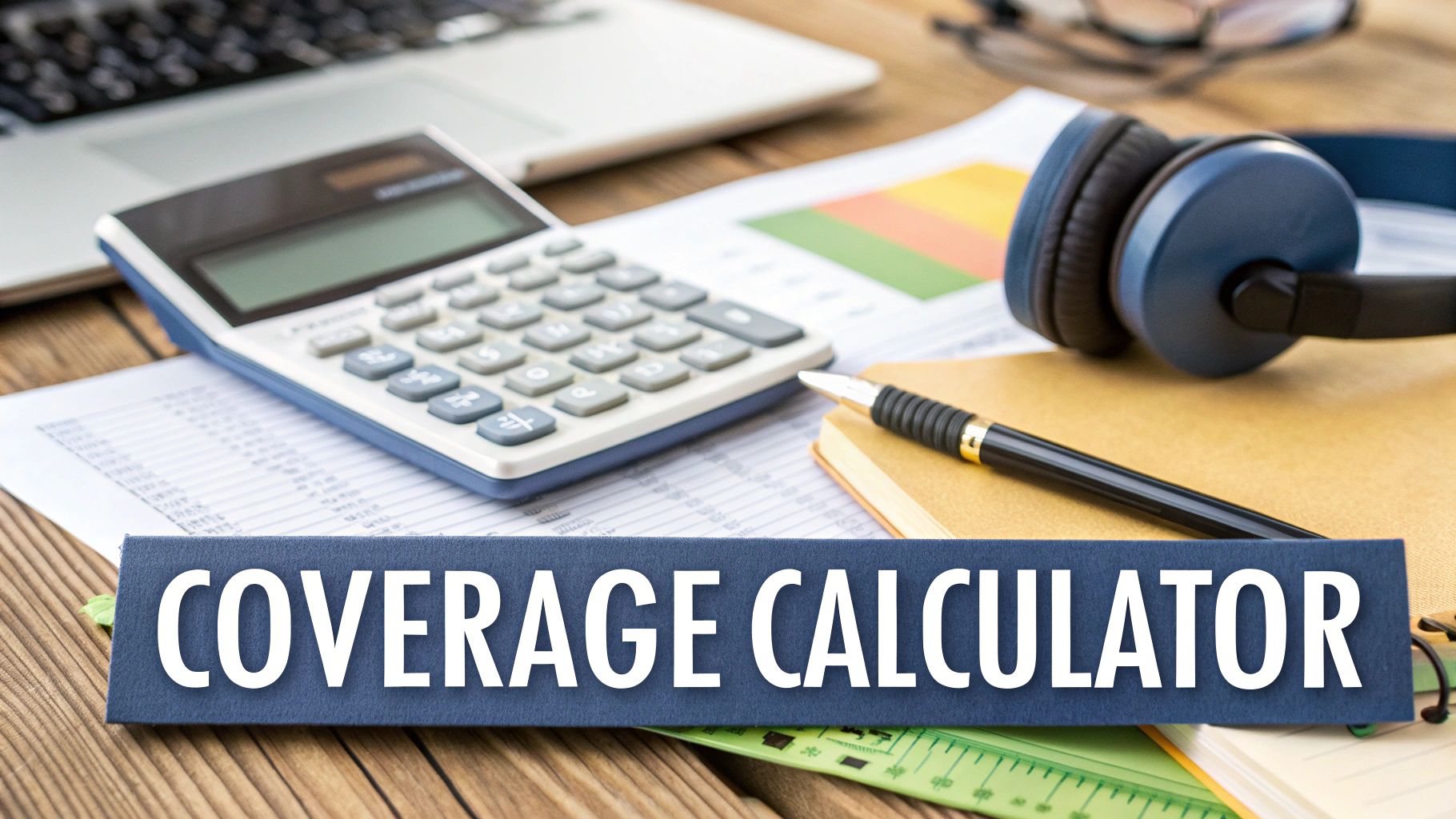 A couple sits at their kitchen table with a calculator and documents, planning their family's financial future.