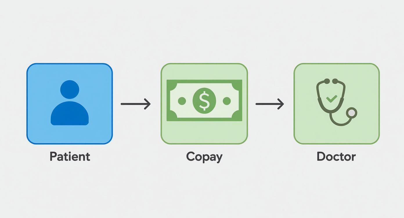 Infographic about how does copay work