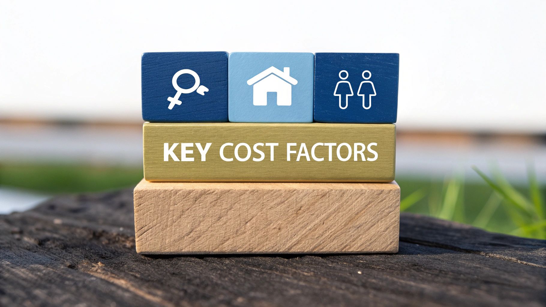 A visual comparison chart showing term life insurance as a small, affordable umbrella and permanent life insurance as a large, expensive house, illustrating the cost difference.