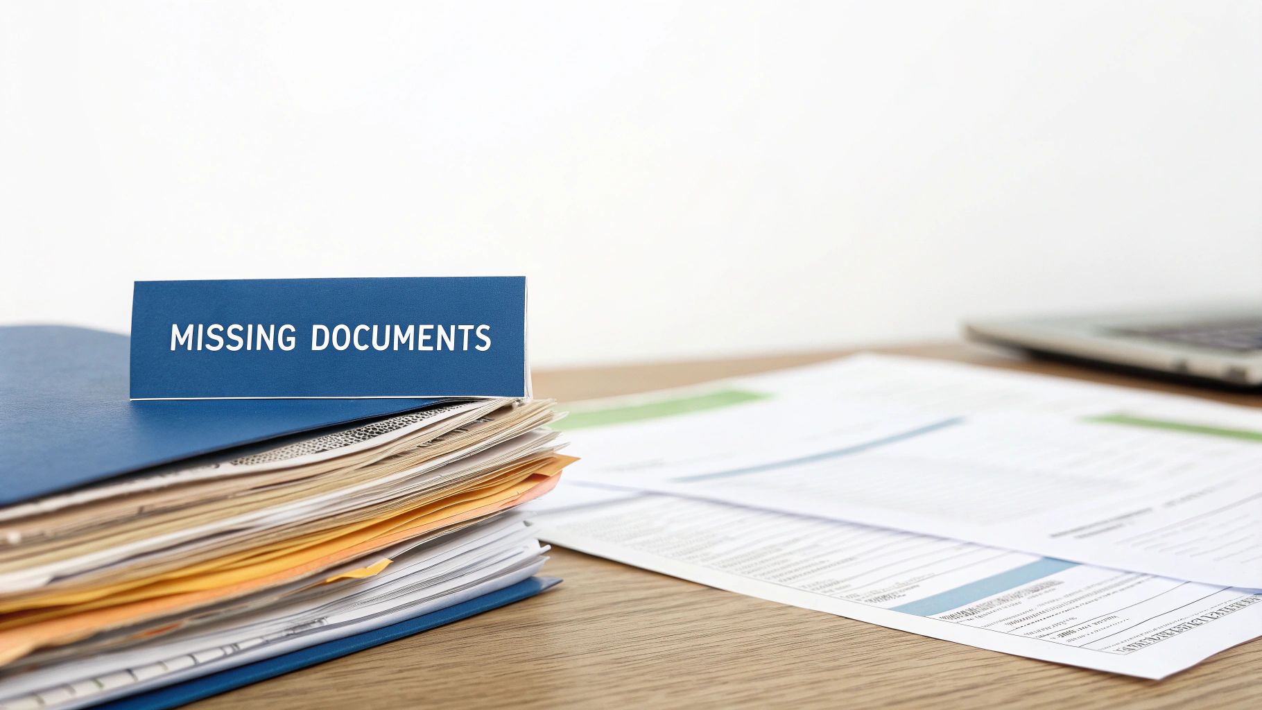 A person reviewing insurance documents with a magnifying glass, highlighting the need for accuracy.