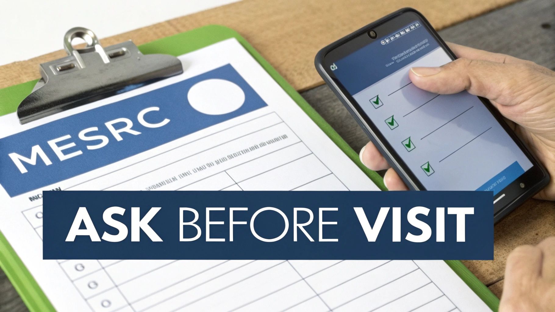 A person confidently reviewing their medical paperwork and smiling.
