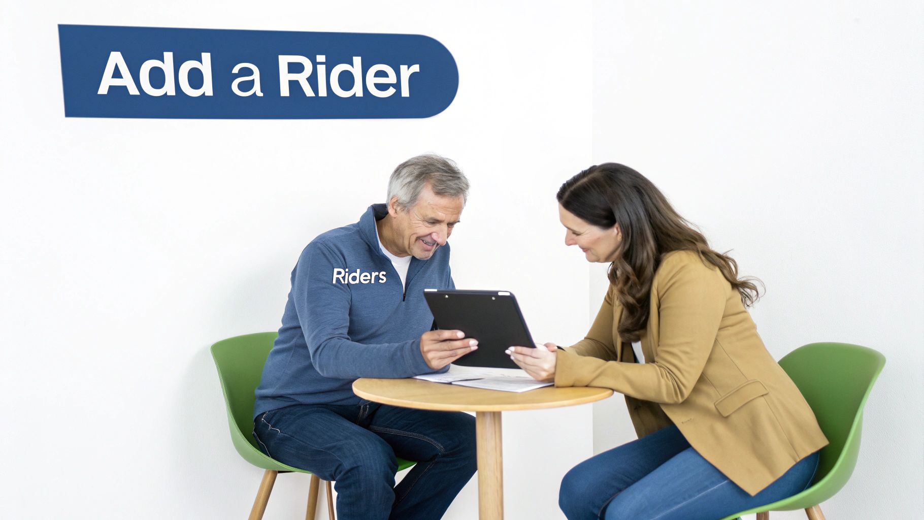 A person signing an insurance policy document with a pen.