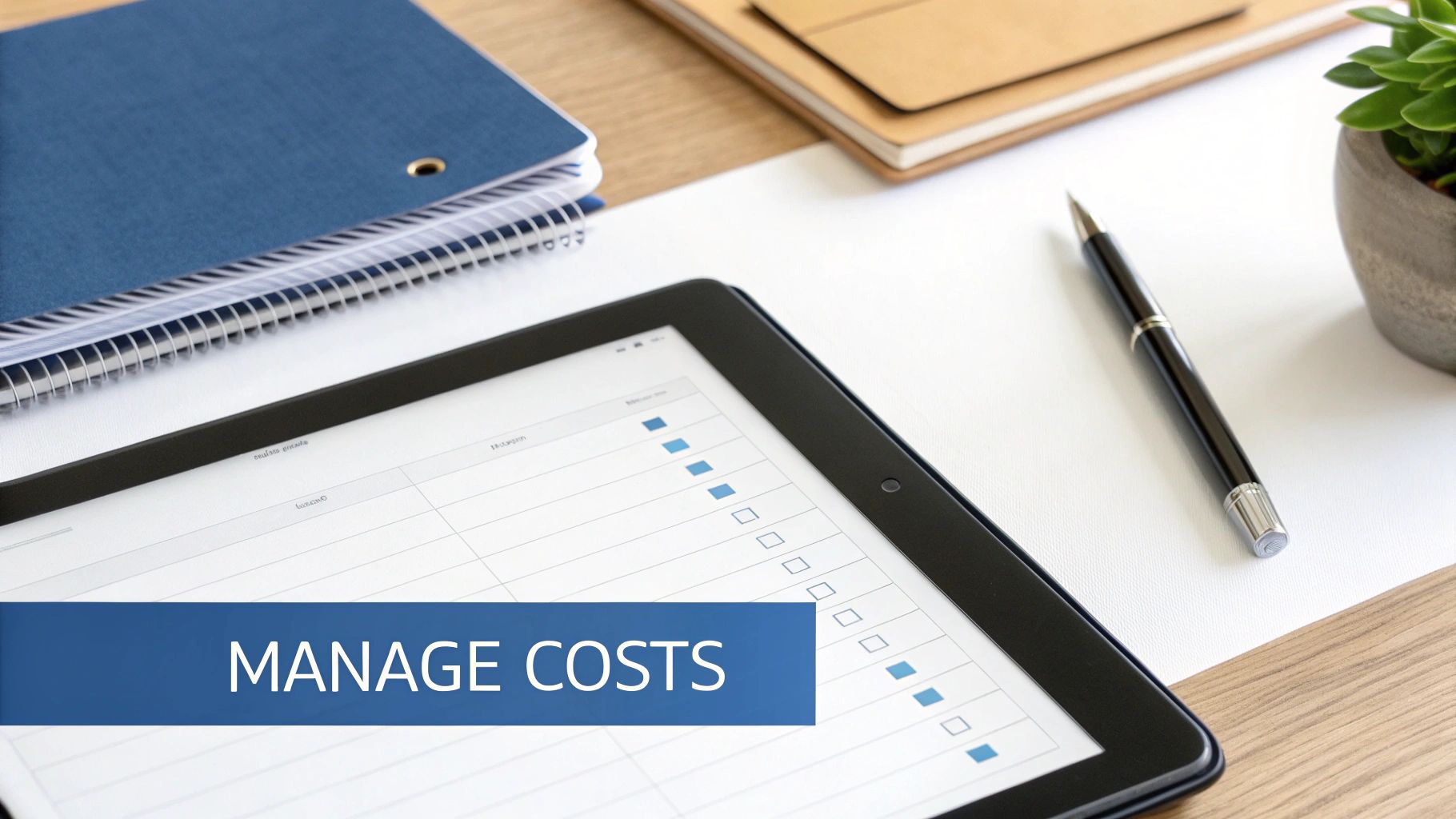 A person reviewing their health insurance documents with a calculator.