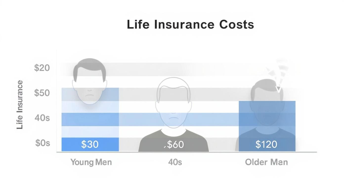 Infographic about costs of term life insurance