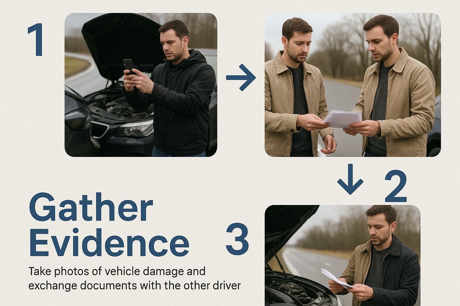 Infographic about how to file auto insurance claim