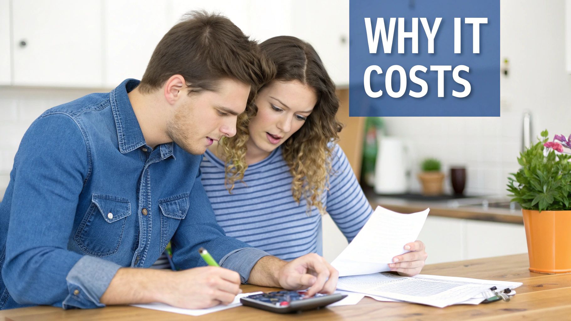 A calculator, pen, and a document labeled "Life Insurance" on a desk, symbolizing the calculation of premiums.