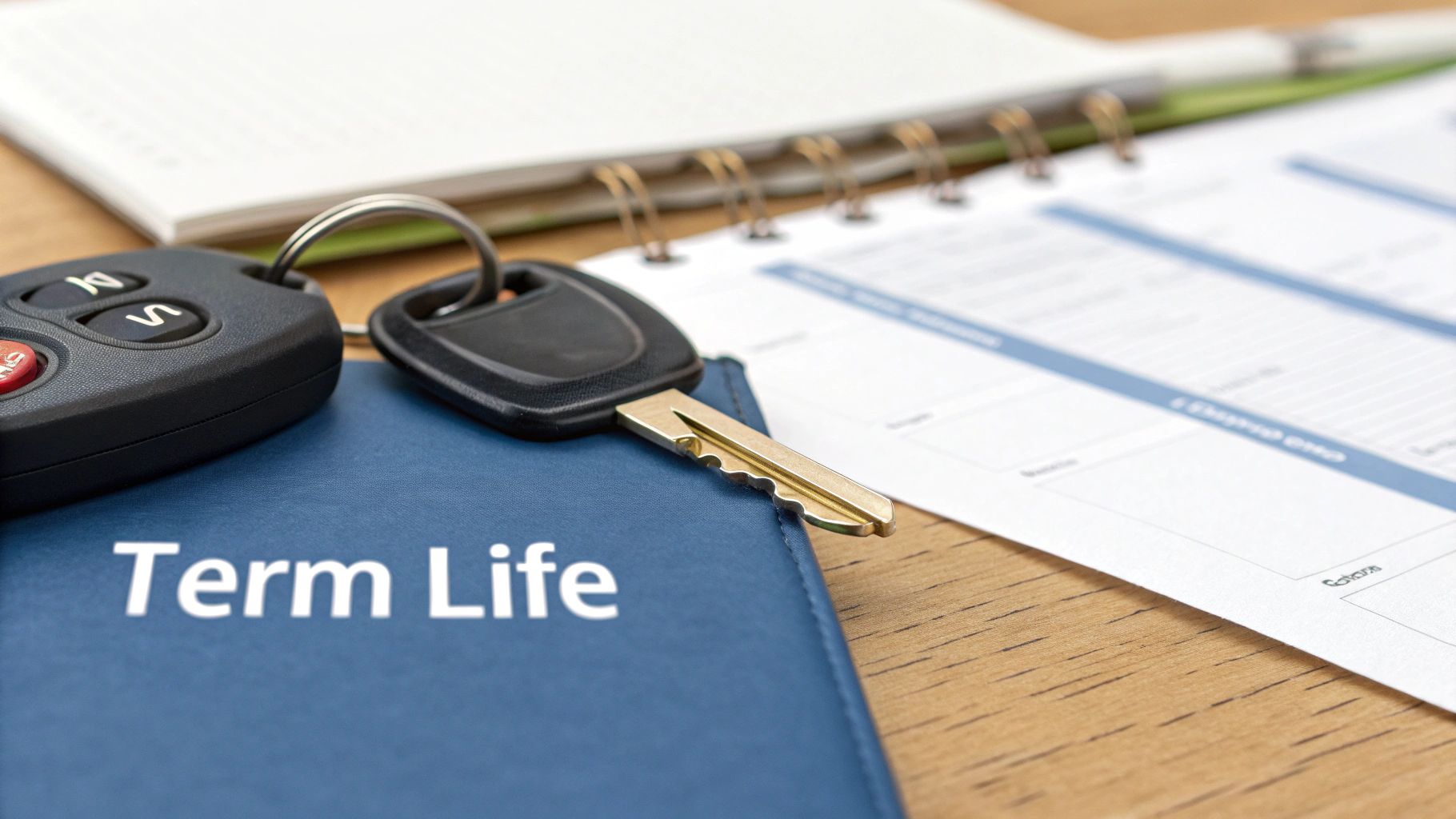 A person holding a shield, symbolizing the temporary protection offered by term life insurance.