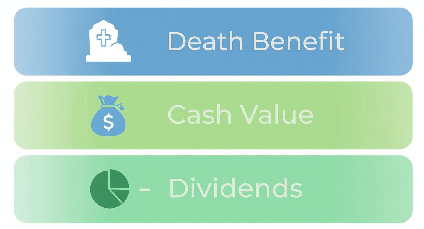 Infographic about insurance term vs whole life