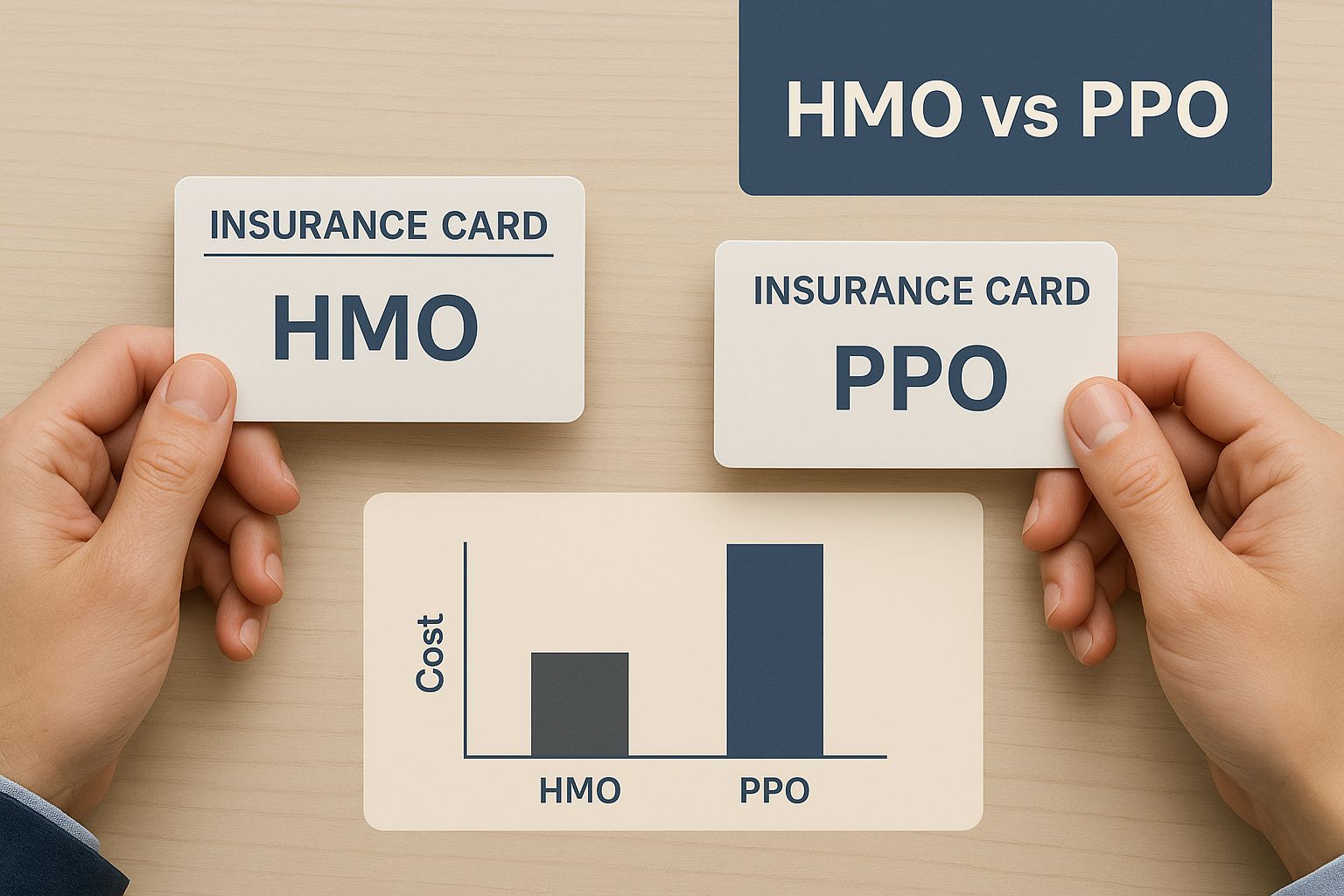 Infographic about difference between a ppo and an hmo