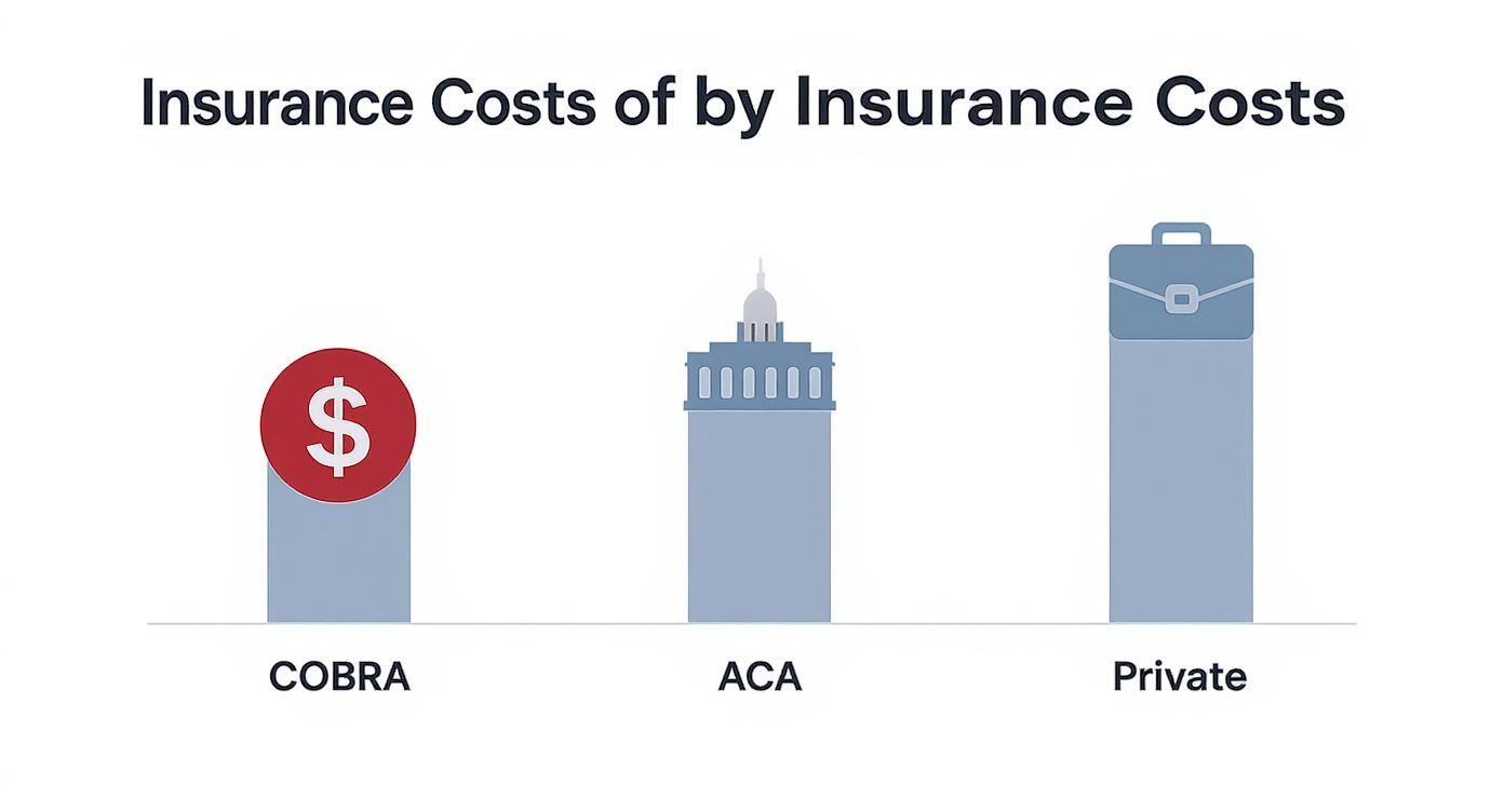 Infographic about insurance for early retirees