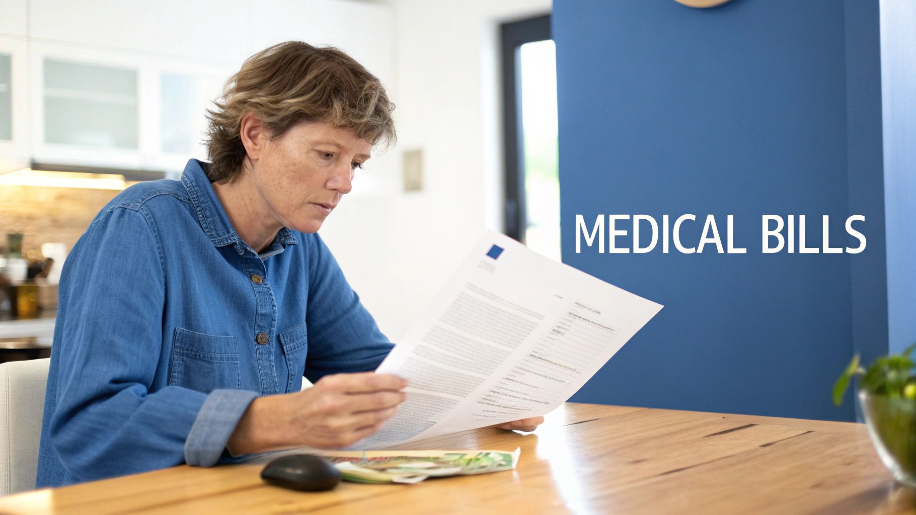 A woman reviewing her health insurance options on a laptop