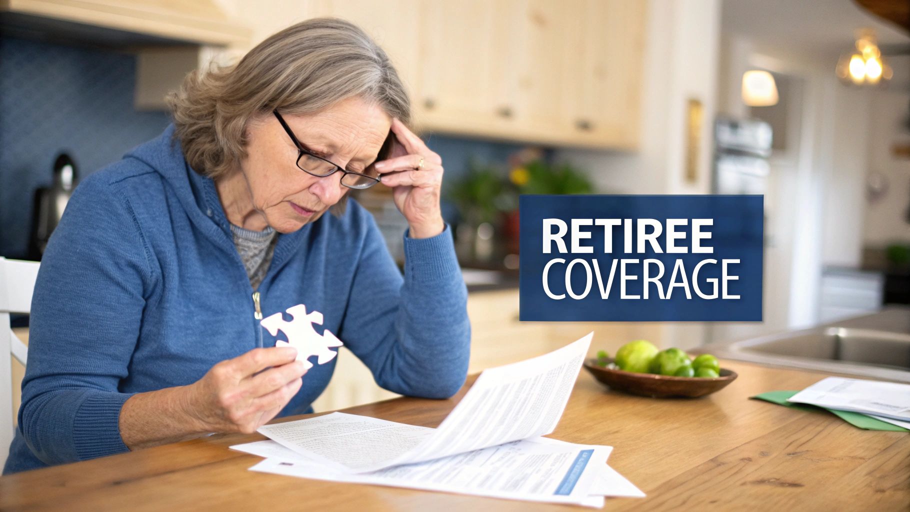 A couple in their 50s looking at a laptop, planning their retirement health insurance.