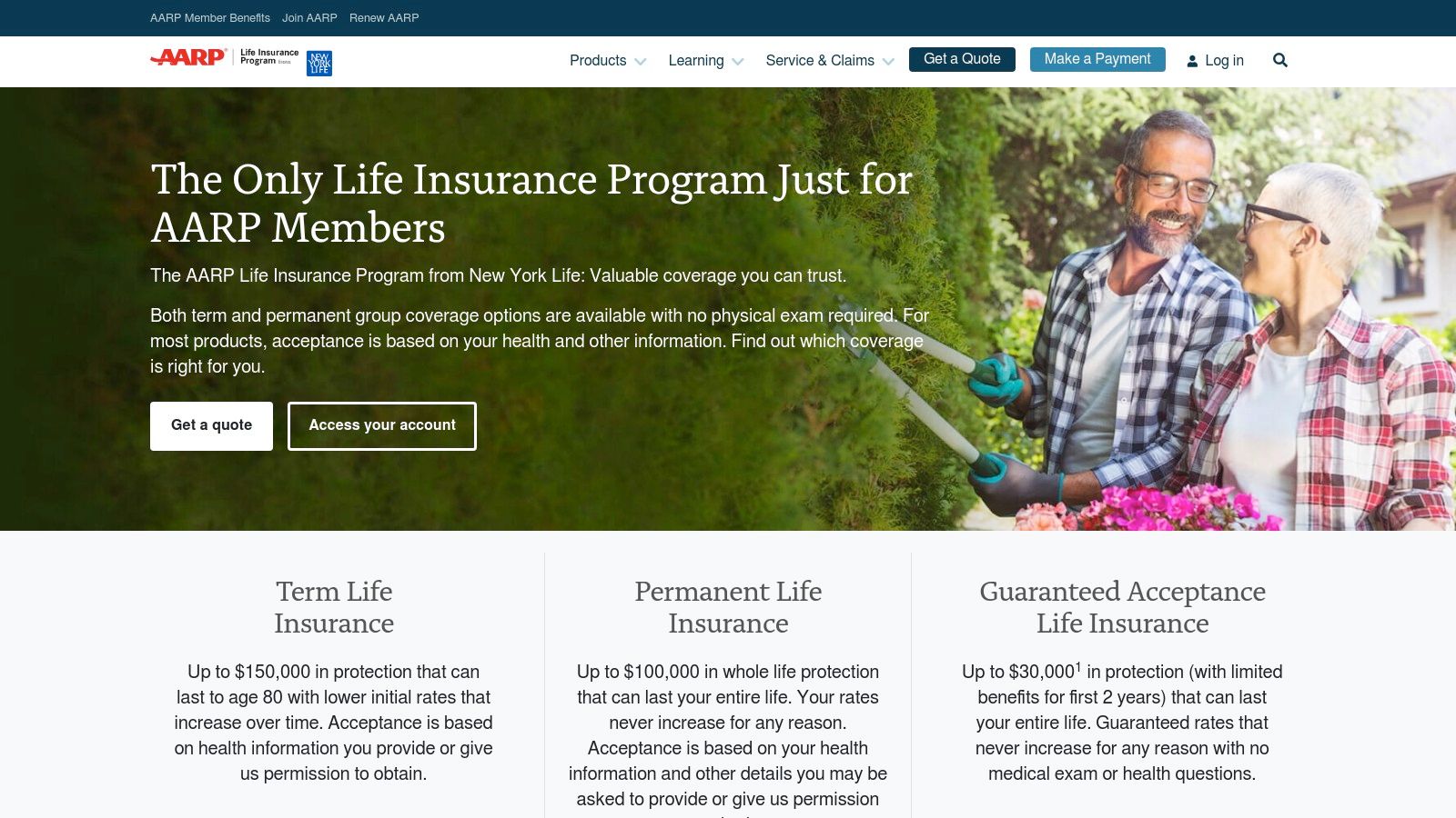 AARP Life Insurance Program (from New York Life)
