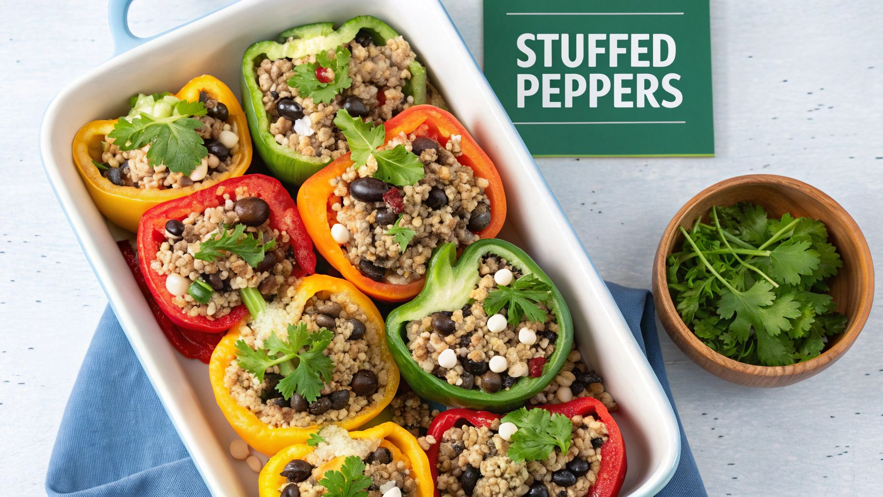Turkey and Black Bean Stuffed Bell Peppers