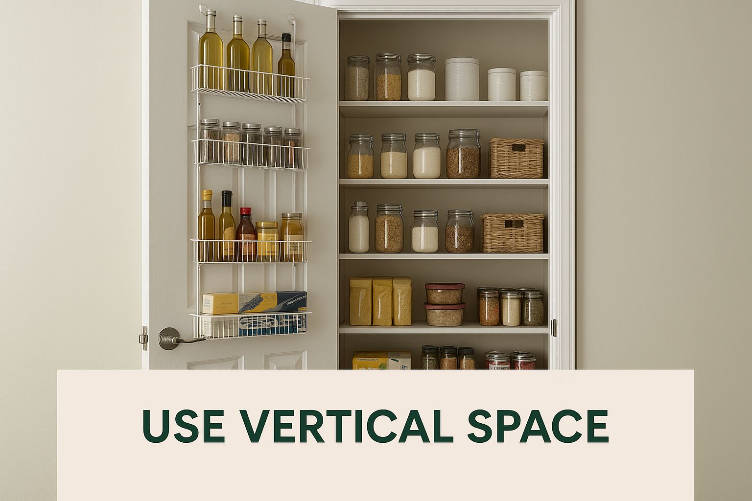 Infographic about how to organize a small pantry