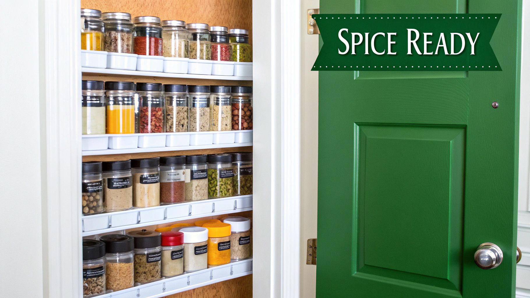 Door-Mounted Spice Racks and Organizers