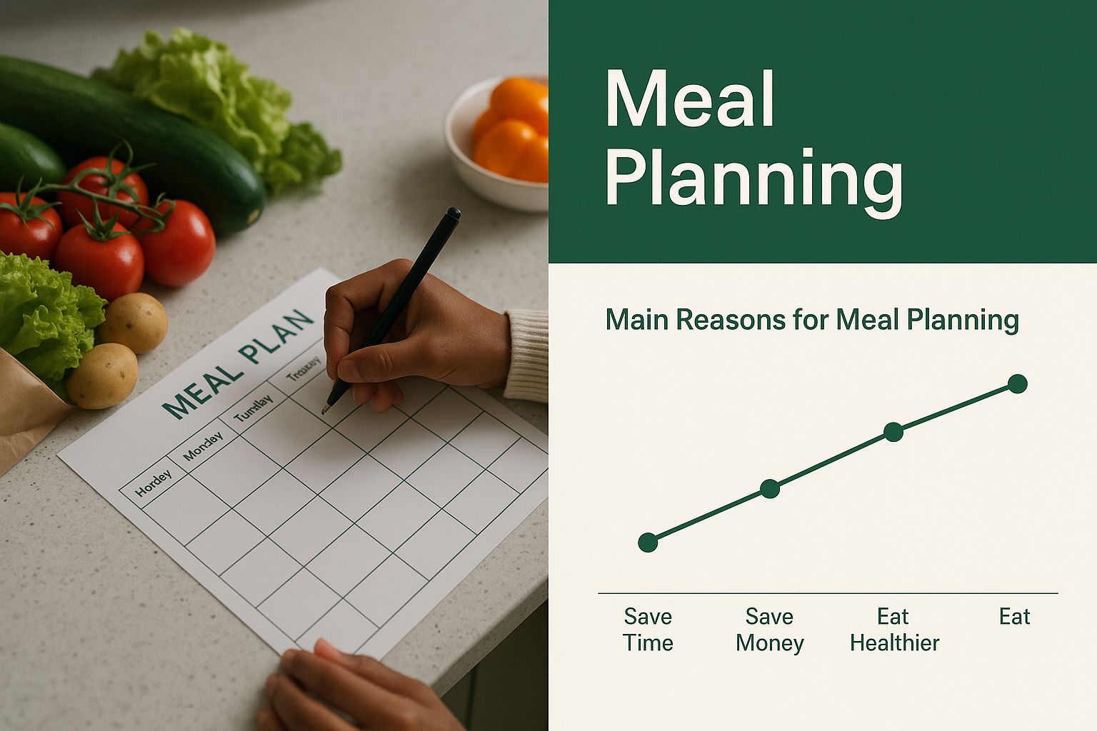Infographic about preparing meals for a month