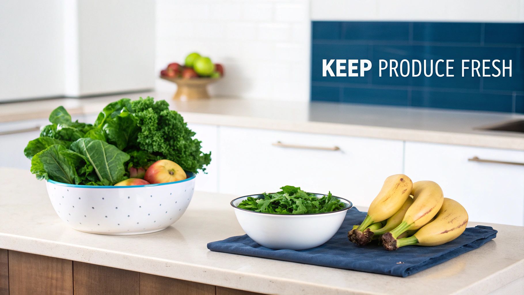 Person placing fresh green vegetables into a reusable shopping bag.