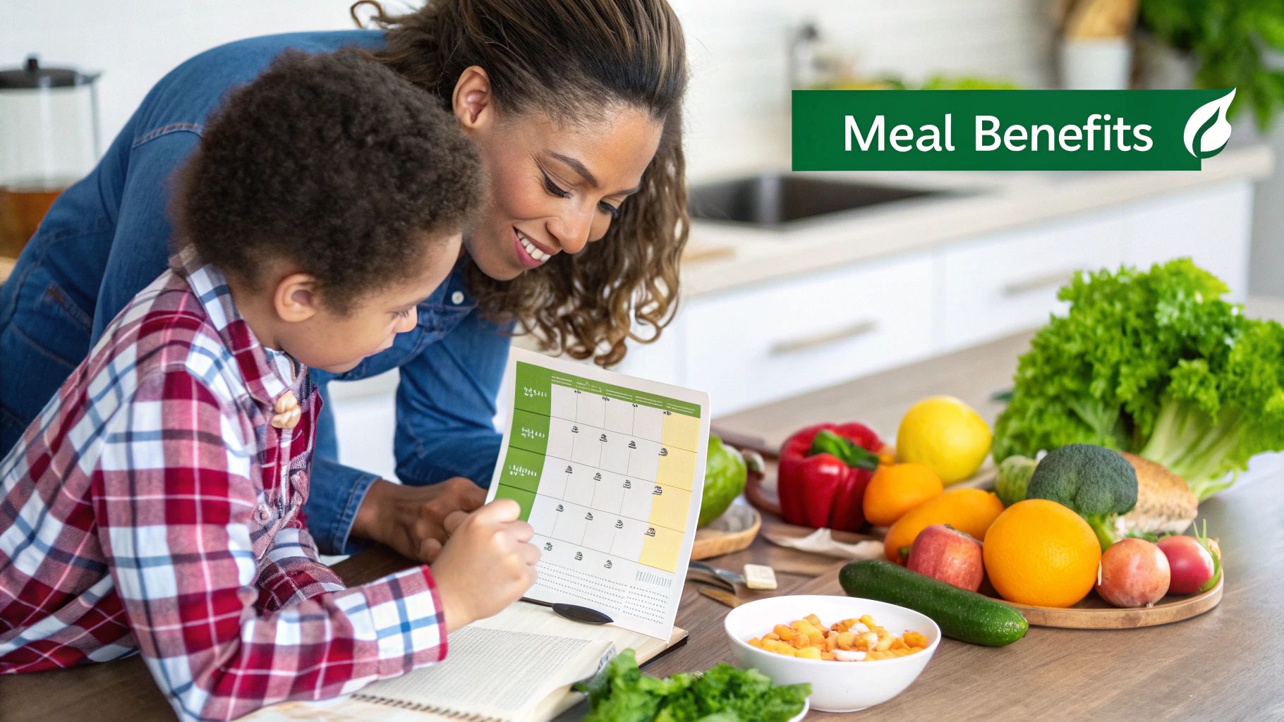 Family enjoying a meal together