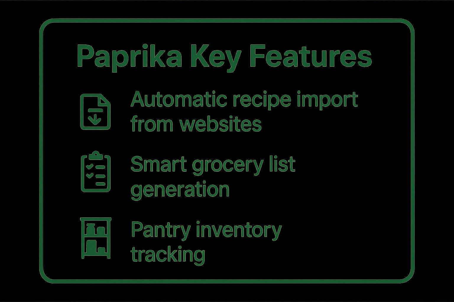 Infographic showing key data about Paprika Recipe Manager