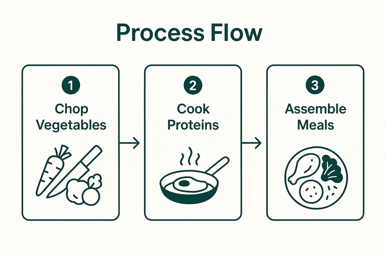 Infographic showing key data about Component Prep with Weekly Assembly