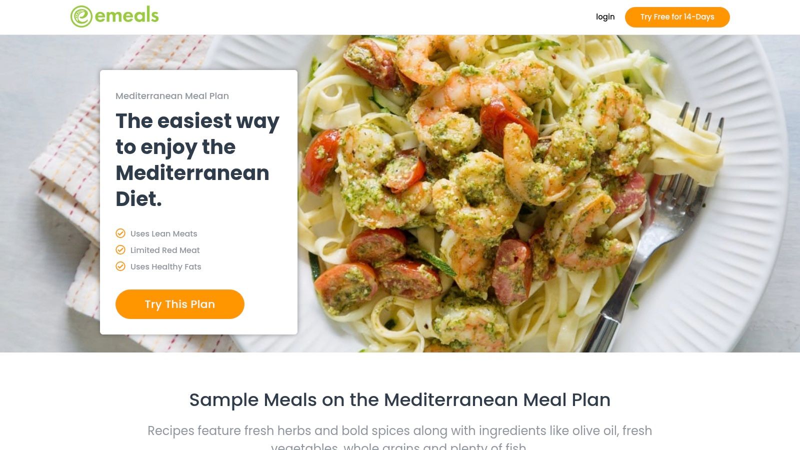 eMeals – Mediterranean Meal Plan