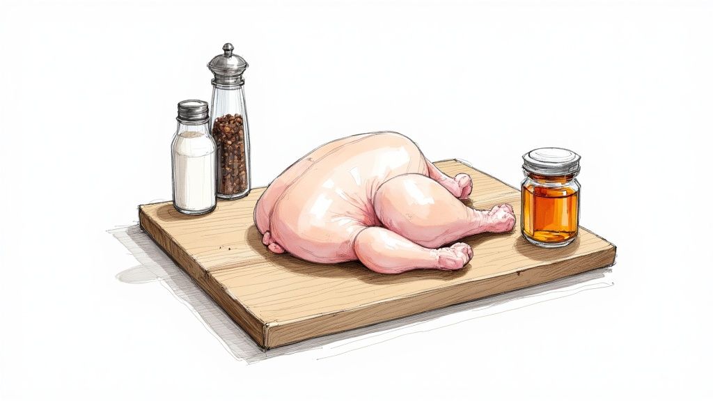 Juicy, perfectly sliced smoked chicken breast seasoned with herbs.
