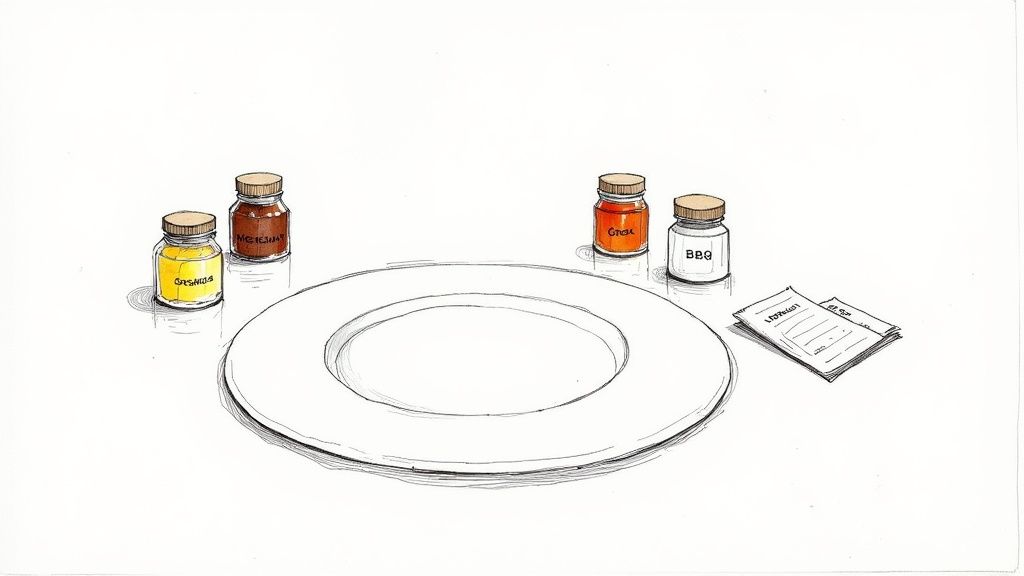 A selection of Smokey Rebel BBQ rubs arranged on a wooden surface.