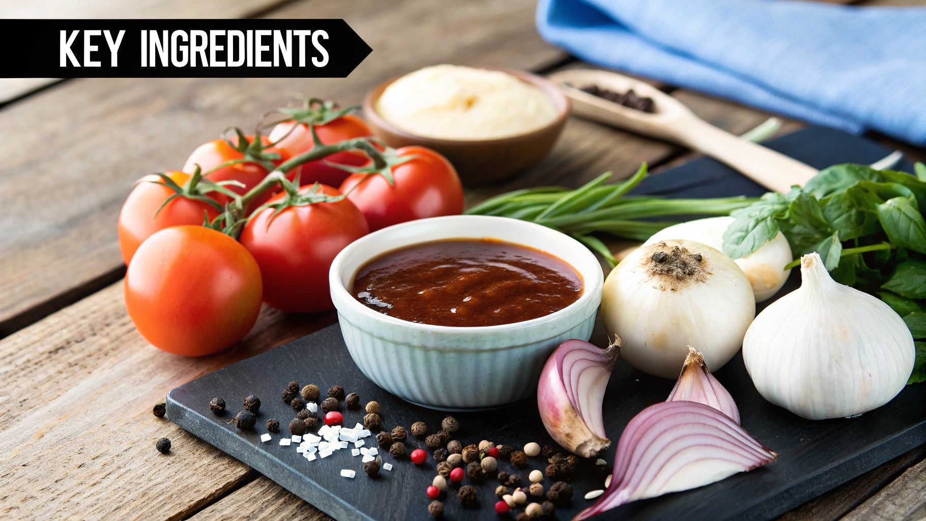 A bottle of homemade smoky gluten free BBQ sauce with a brush, ready for use.