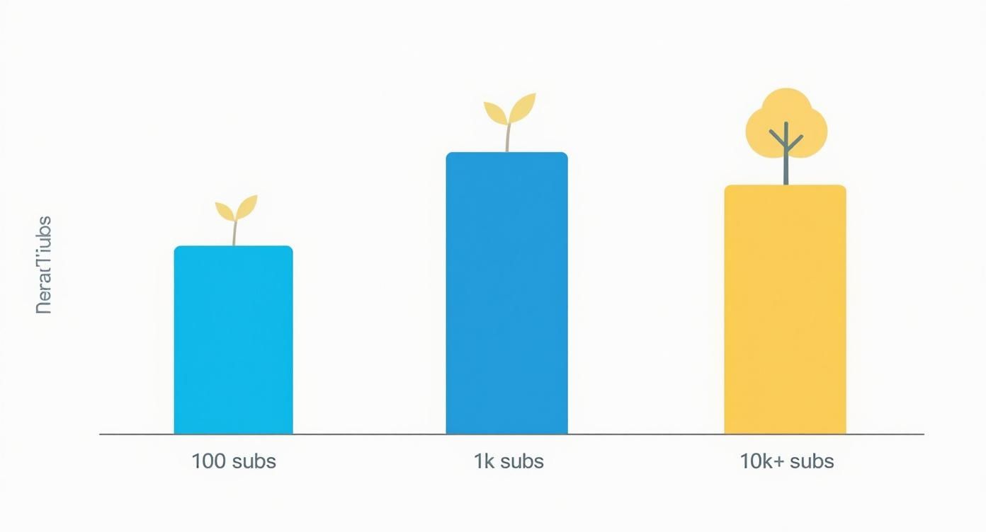 Infographic about youtube 1000 subscribers