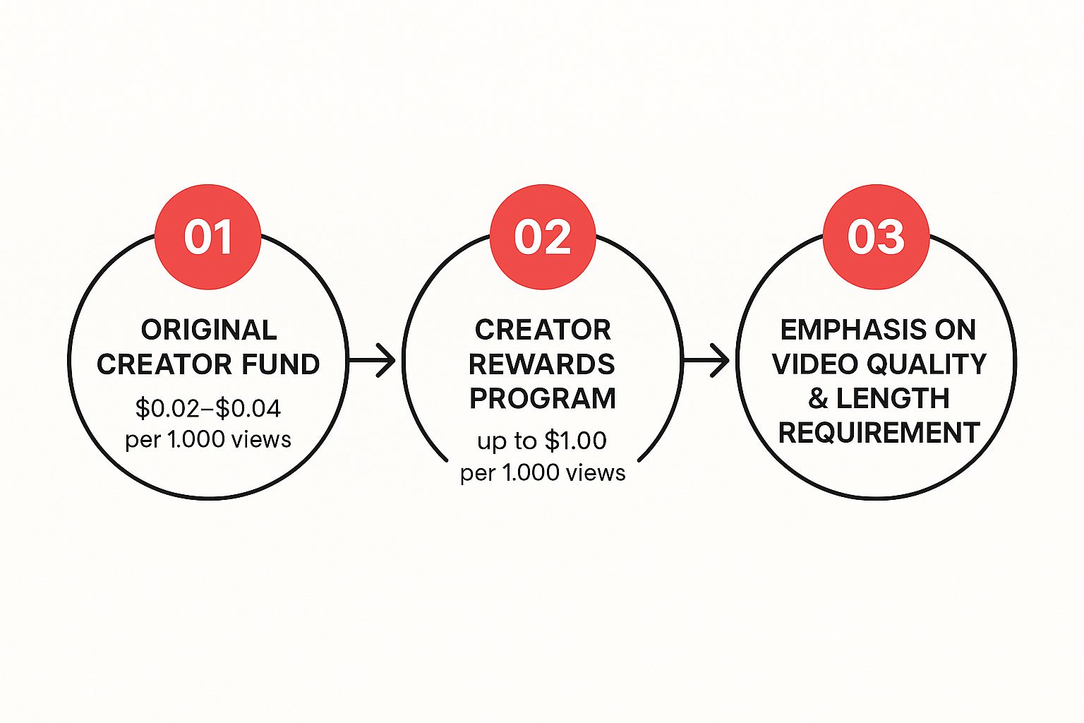 Infographic about how much does tiktok pay for 1000 followers