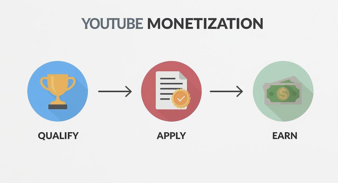 Infographic about get paid on youtube