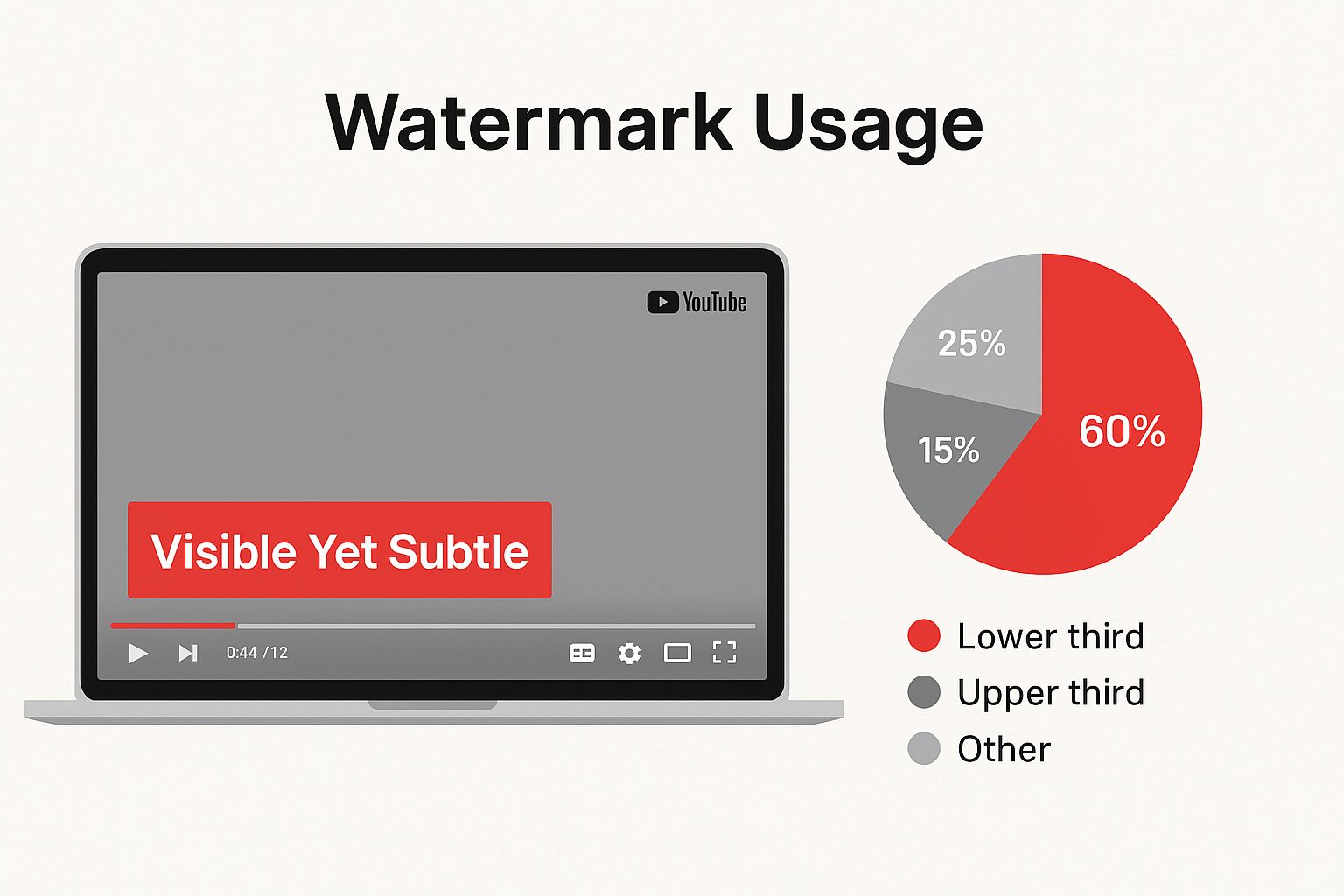 Infographic about watermark size for youtube