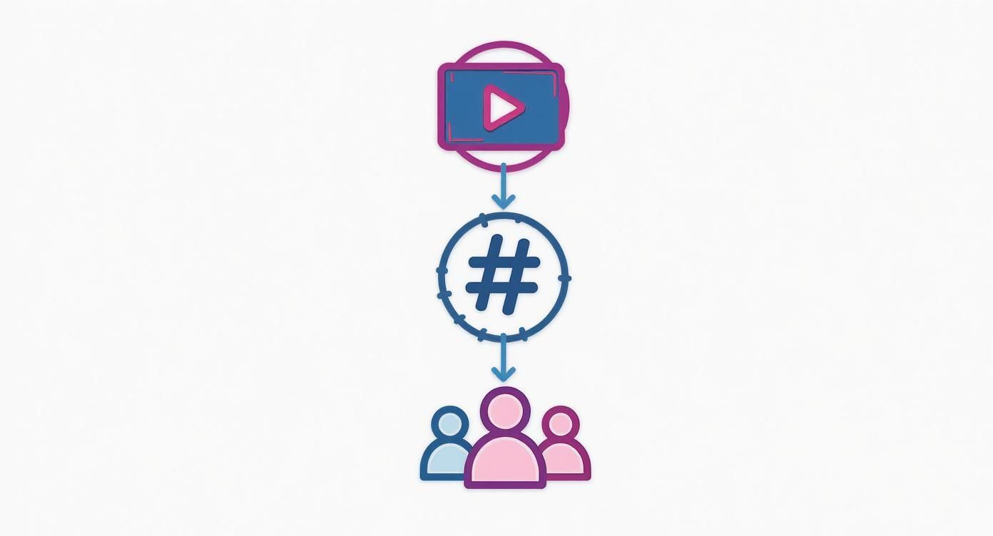 Infographic about how many hashtags on tiktok