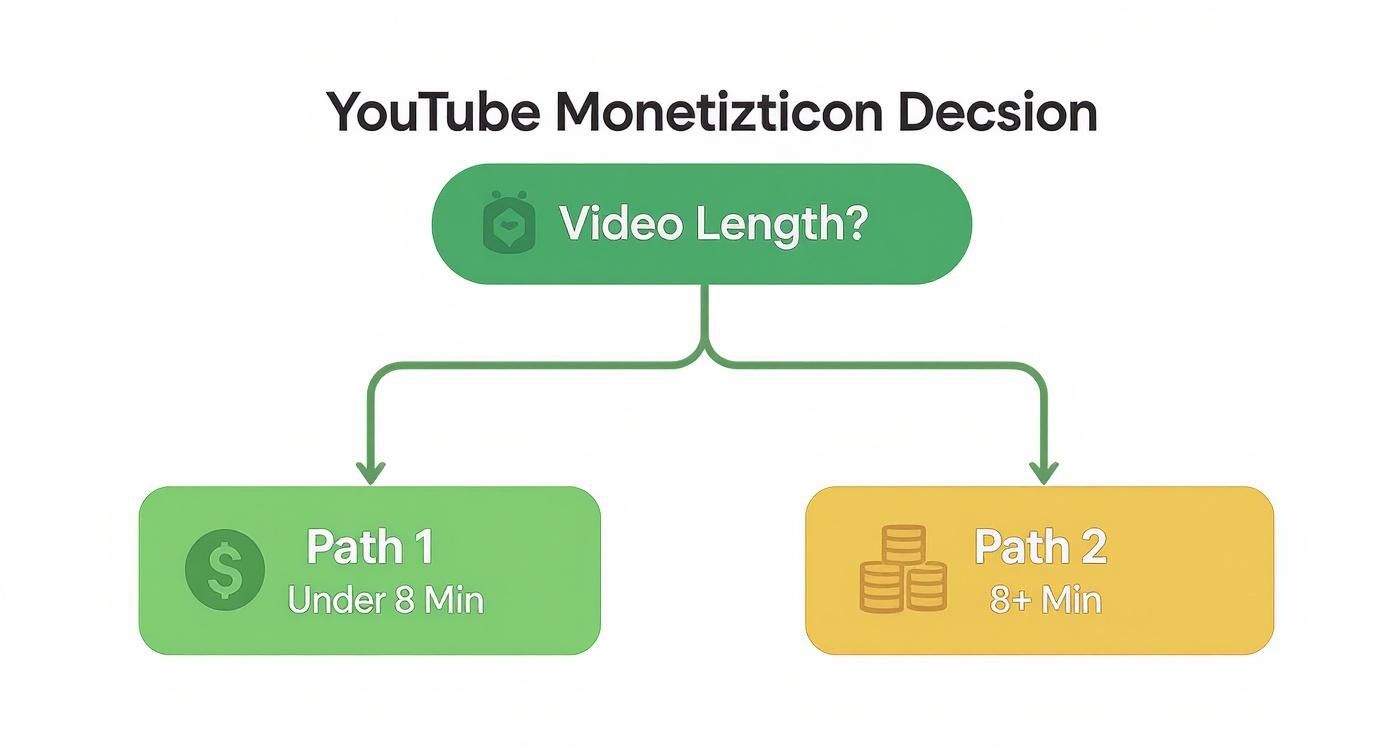 Infographic about youtube ideal video length