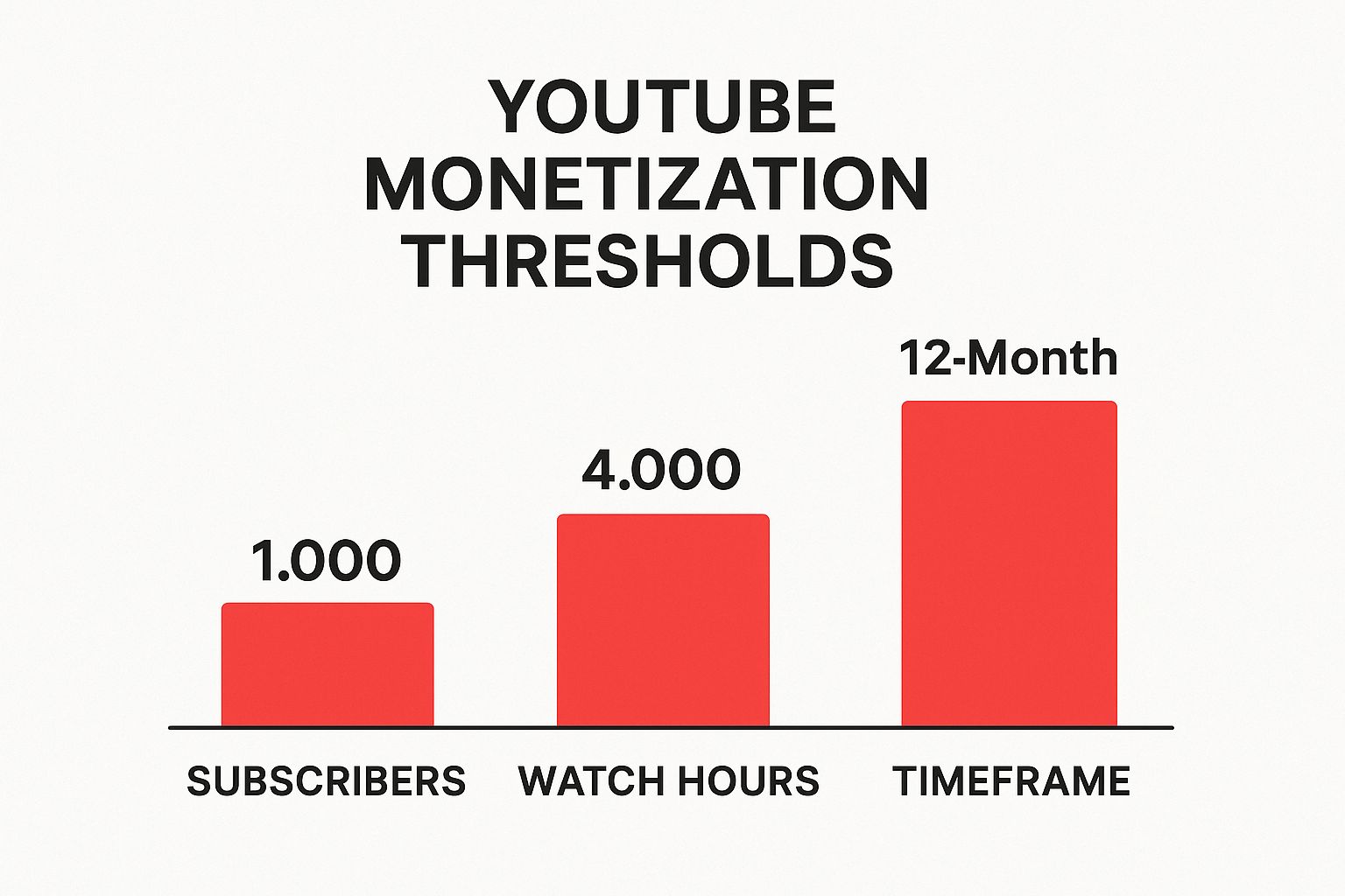 Infographic about check monetization youtube