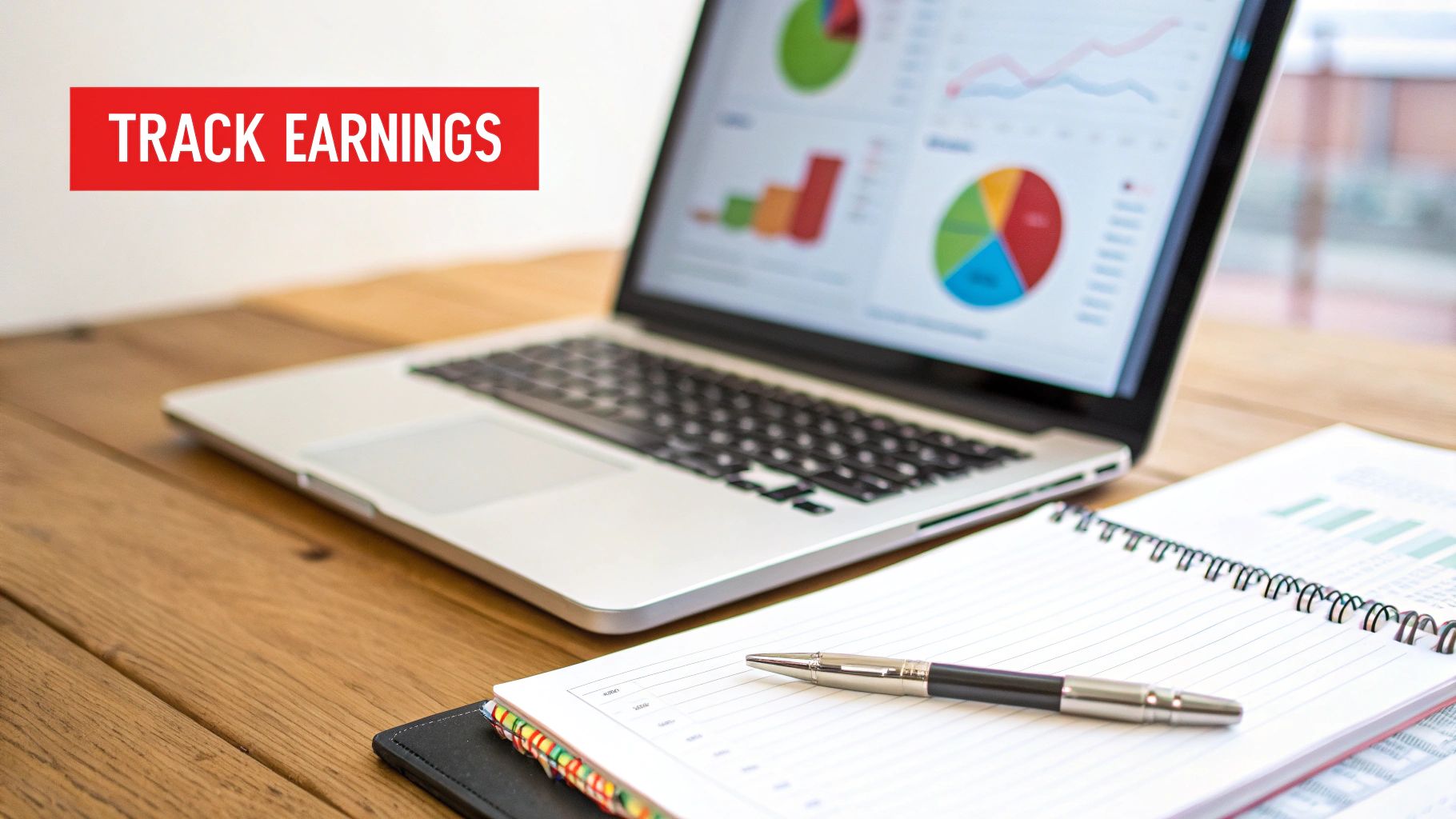 A person analyzing graphs and charts on a screen, representing the tracking and scaling of an affiliate marketing strategy.