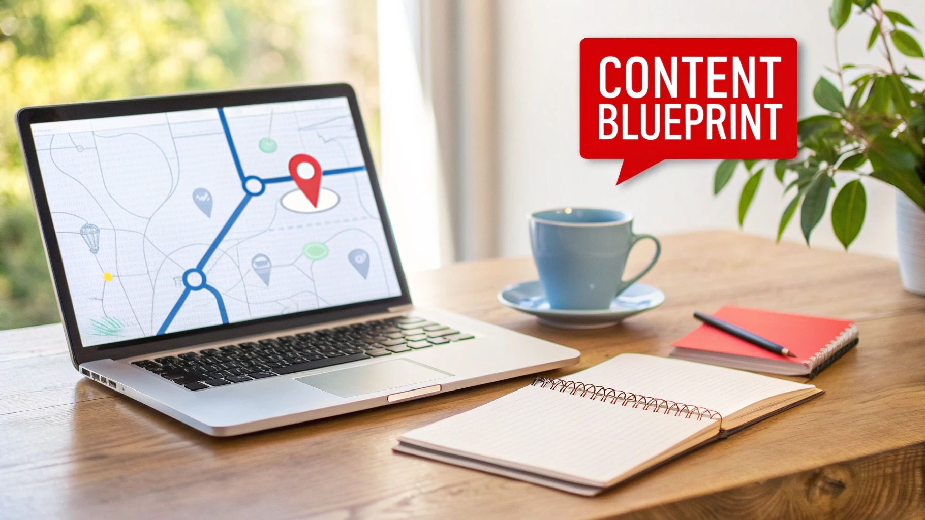 A person at a desk with a laptop, camera, and microphone, representing a modern content creation setup.