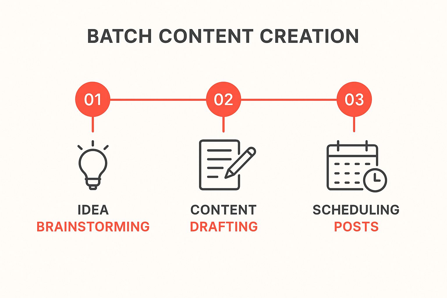 Infographic about batch content creation