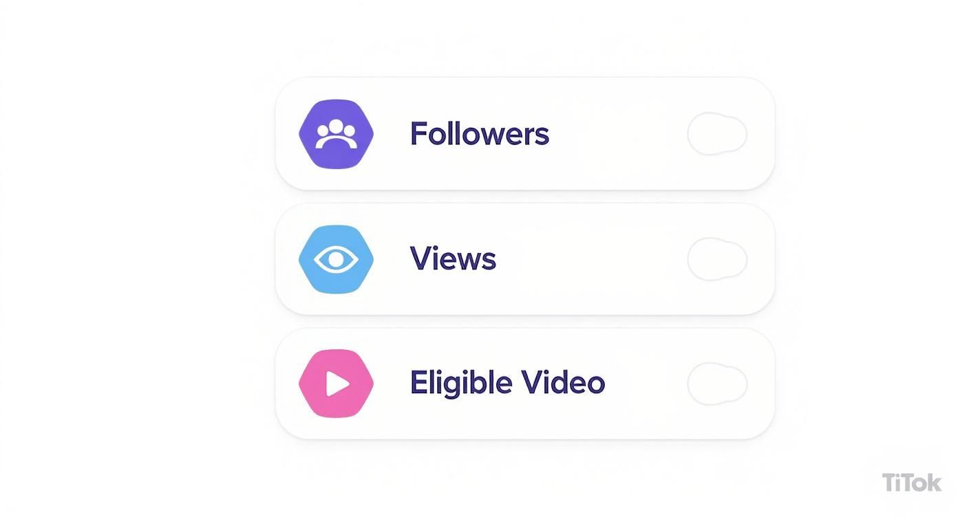 Infographic about get paid for tiktok views
