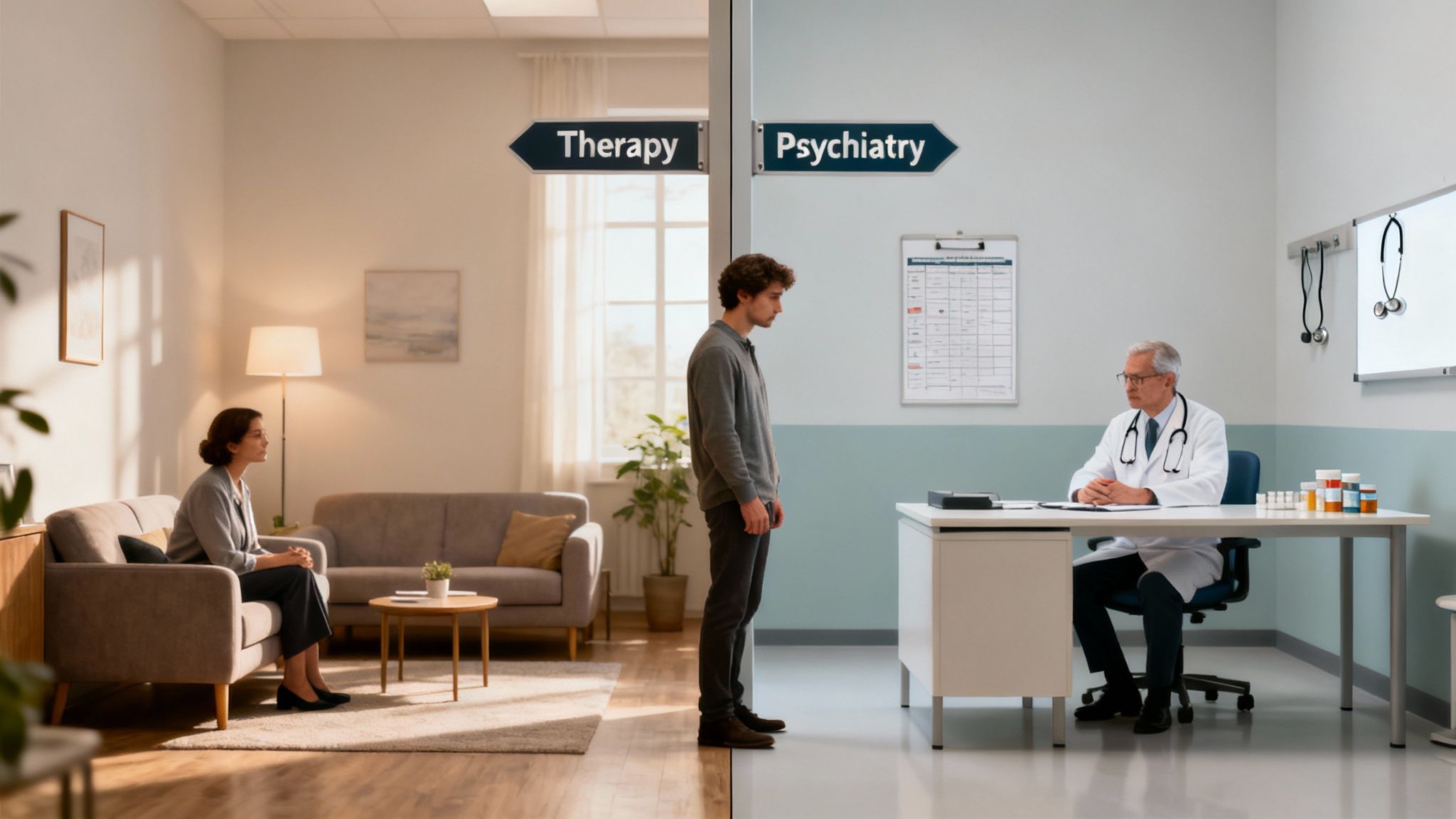 Analogical illustration of mechanic vs specialist