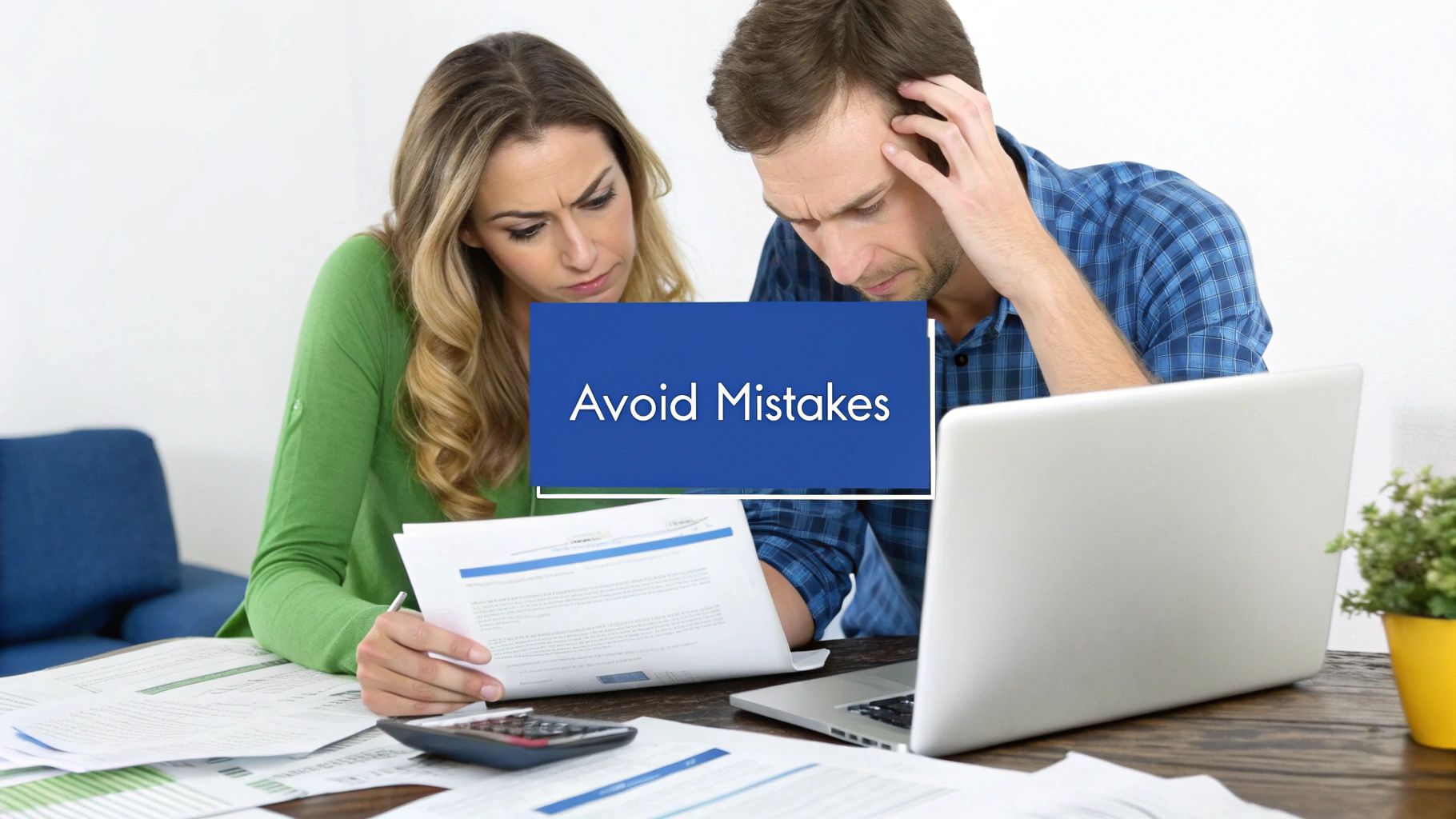 A red warning sign with an exclamation mark, symbolizing potential financial errors.