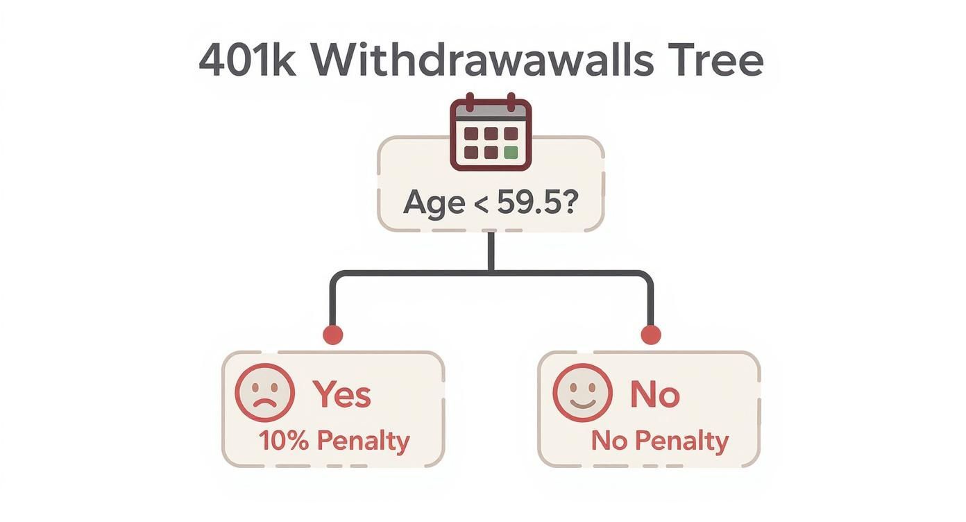 Infographic about how to avoid 401k early withdrawal penalty